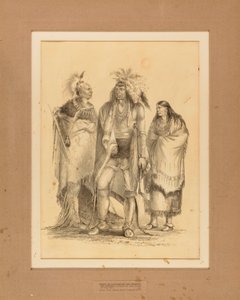 Grupp av Algonquian- och Iroquoianindianer - nr 1 av George Catlin