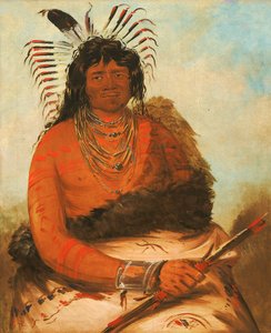 Háh-nee, Bävern, en krigare av George Catlin