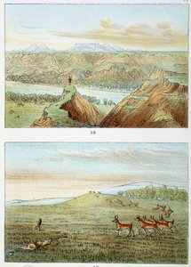 Indians of America: jakt på antilop Gravyr av George Catlin (1794-1872) av George Catlin