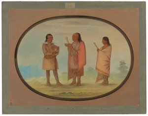 Kickapoo-indianerna predikar och ber av George Catlin