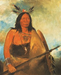 Kots-o-kó-ro-kó, håret på tjurens hals, en hövding av George Catlin