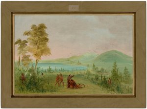 La Salle mördad av Duhaut. 19 maj 1686 av George Catlin