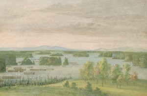 Lac du Cygne (Svanesjön), nära Coteau des Prairies av George Catlin