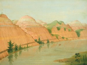 Magnifika Clay Bluffs, 1800 mil ovanför St. Louis av George Catlin