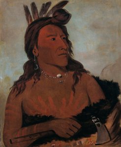 Mah-tó-che-ga, Lilla Björn, en Hunkpapa modig av George Catlin