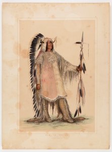 Mah-to-toh-pa, mandanhövdingen av George Catlin