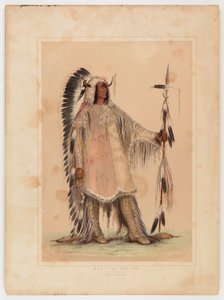 Mah-to-toh-pa, mandanernas hövding av George Catlin