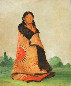 Mong-shóng-sha, Bending Willow, Wife of Great Chief, 1832. av George Catlin