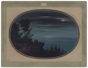 Nayas by på natten av George Catlin