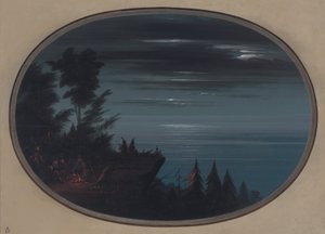 Nayas by på natten, 18551869. av George Catlin