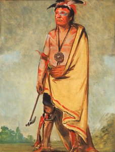 No-ak-chóo-she-kaw, Han som bryter buskarna, 1828. av George Catlin