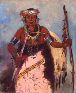 Notch-ee-níng-a, No Heart, (kallad White Cloud), stamhövding av George Catlin