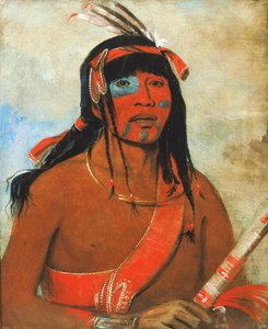 O-tá-wah, The Ottaway, a Warrior, 1835. av George Catlin