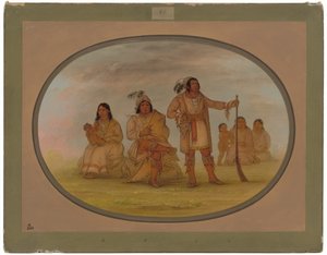 Osceola och fyra Seminole-indianer av George Catlin
