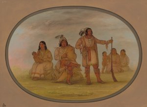 Osceola och fyra Seminolee-indianer, 18611869. av George Catlin