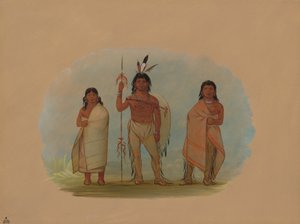Ottawa Chief, His Wife, and a Warrior, 18611869. av George Catlin