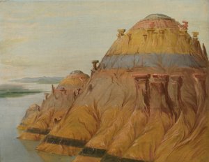 Pittoreska Clay Bluff, 1 700 mil ovanför St Louis av George Catlin