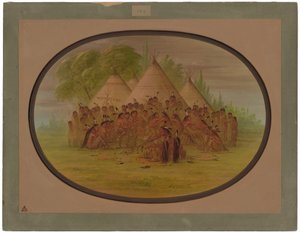 Pipdans - Assinneboine av George Catlin