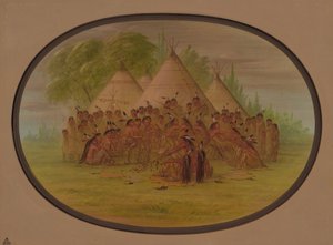 Pipdans - Assinneboine, 18611869. av George Catlin