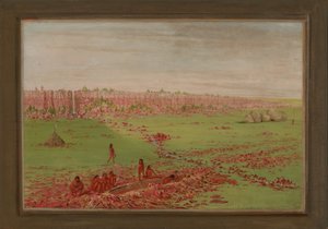 Pipestone-stenbrott på Coteau des Prairies av George Catlin