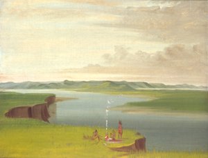 Präriebloss i soluppgången, nära Yellowstone-flodens mynning av George Catlin