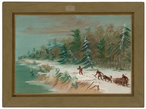 Återkomst till Fort Frontenac med släde. Februari 1679 av George Catlin