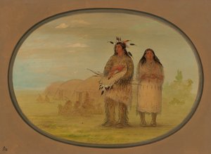 Riccarree Chief and His Wife, 18611869. av George Catlin