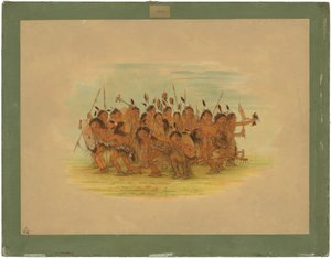 Skalpdans - Sioux av George Catlin