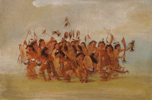 Skalpdans, mynningen av Tetonfloden av George Catlin