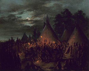 Skalpdans, Sioux av George Catlin