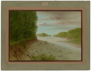 Scen från nedre Mississippi av George Catlin