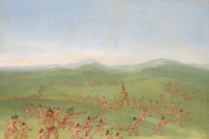 Sham Fight, Mandan Boys av George Catlin