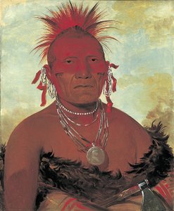 Shón-ka-ki-he-ga, hästchef, Grand Pawnee-chef, 1832. av George Catlin