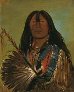 Shón-ka, hunden, hövding för Bad Arrow Points Band av George Catlin