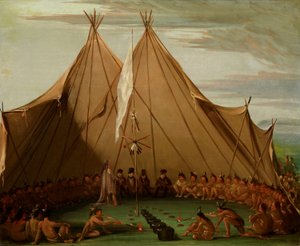 Sioux hundmat av George Catlin
