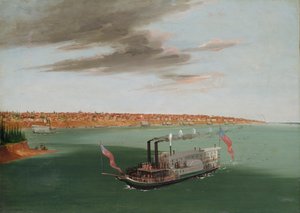 St Louis från floden nedanför, 1832-1833.