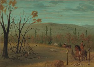 Cheyenne Brothers återvänder från sin höstjakt, 18611869. av George Catlin