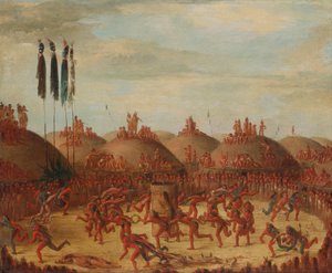 Det sista loppet, Mandan O-kee-pa-ceremoni av George Catlin