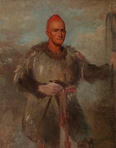 Theodore Burr Catlin, i indisk kostym, 1840-1841. av George Catlin