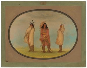 Tre Iroquois-indianer av George Catlin