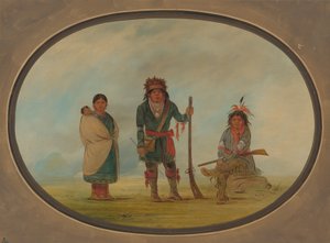 Tre Micmac-indianer, 18611869. av George Catlin