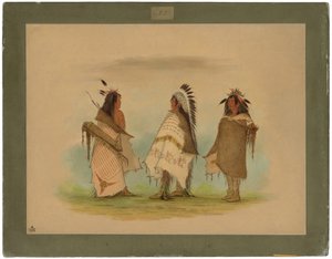 Tre Shoshonee Warriors av George Catlin
