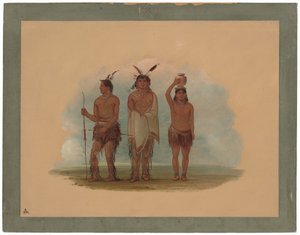 Tre Walla Walla-indianer av George Catlin