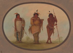 Tre Yumaya-indianer, 18551869. av George Catlin
