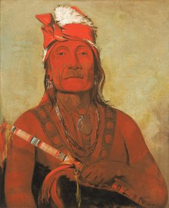 Toh-kí-e-to, sten med horn, en hövding av George Catlin
