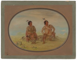 Två Choctaw-indianer av George Catlin