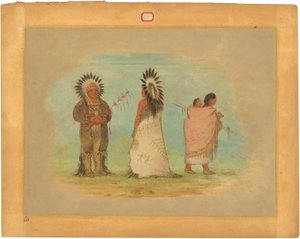 Två Ottoe Chiefs och en kvinna av George Catlin