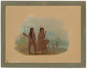 Två unga Hyda-män av George Catlin