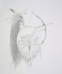 Un-ka-ka Ha-hon-she-kaw (The Long Finger Nails) 1852 av George Catlin