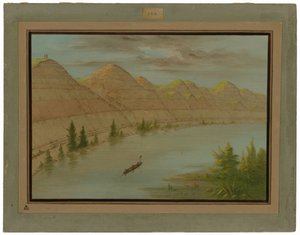 Utsikt i "Grand Detour", Upper Missouri av George Catlin